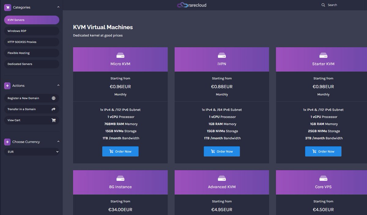 vivimoneya's tweet image. 白嫖！Rarecloud，美国/荷兰/德国/罗马尼亚等机房可选/KVM/月付$4.64/1核/2GB/40GB NVMe/3TB
Rarecloud夏季特惠，罗马尼亚新机房上线，VPS低至€11.80/年，rarecloud.io/clients/aff.ph…
#Rarecloud #VPS