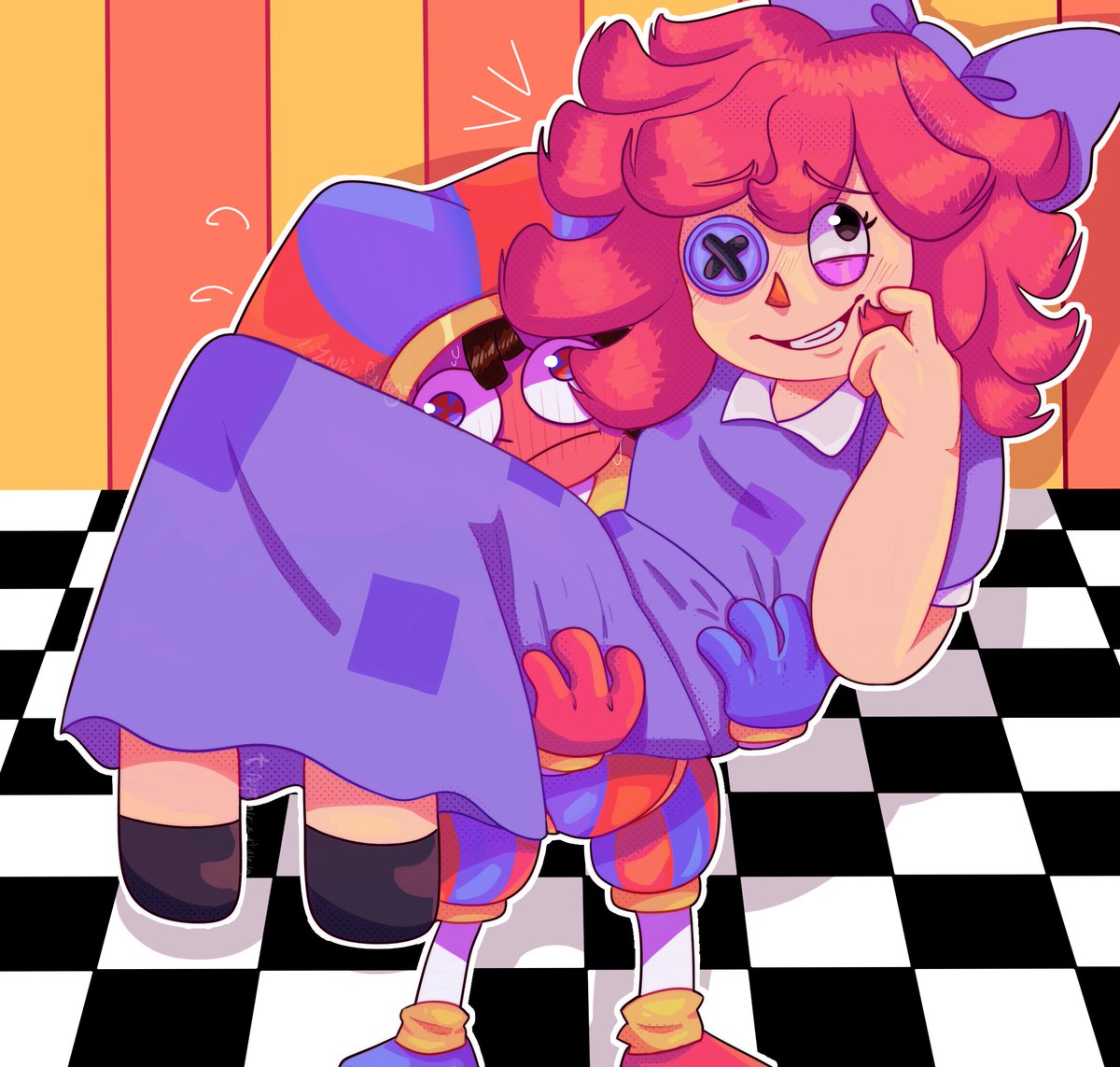 Zwei_Fangs's tweet photo. two years ago I made this drawing when I first got into the amazing digital circus and I was kinda confused about the character design,but heres the remake #TADC #Ragatha #ragathaxpomni #jesterdoll  #Pomni #TheAmazingDigitalCircus https://t.co/A8rcHE5mLc