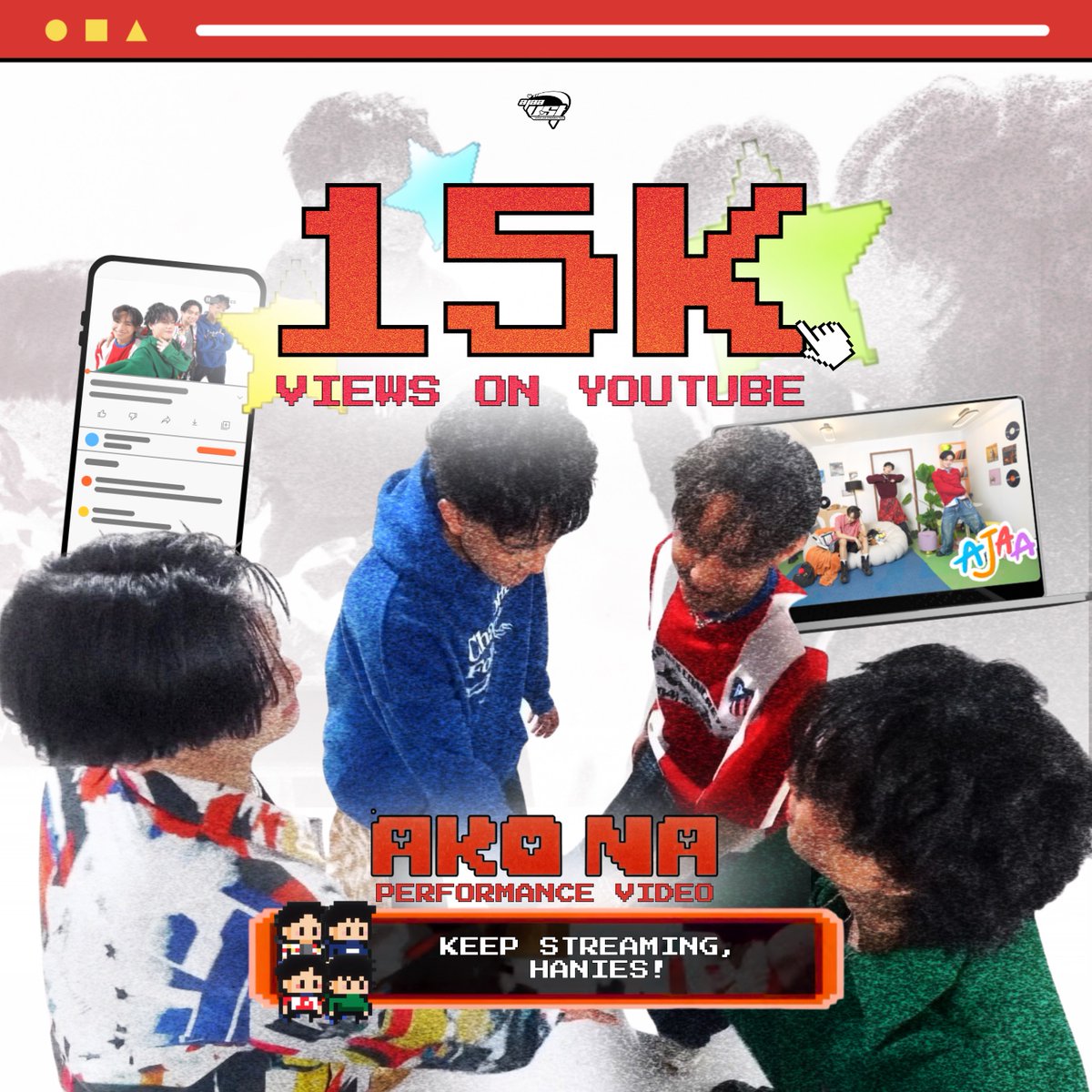 ajaavst's tweet photo. [💿] #AVST_Play! 

‘Ako Na’ Performance Video just reached just reached 15K views on Youtube! Keep on streaming, Hanies! 🍯 

NEXT GOAL: 50K views! 🔒
🔗 https://t.co/ltnp13BuIC

#AkoNa #AJAA_Comeback
#AJAA @AJAAofc https://t.co/CQxGkeTLF6