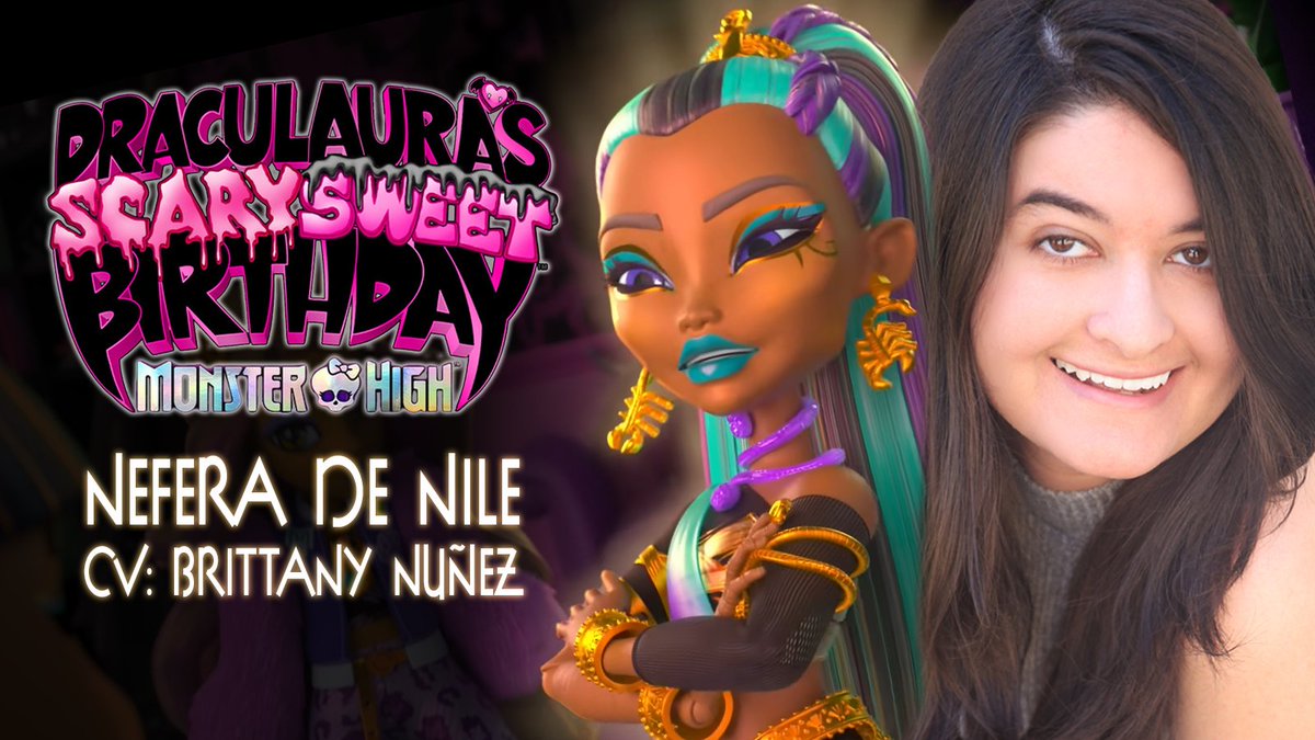 BrittanyNunez_'s tweet photo. 🪲 Oh, My Ra! 💀

I Voice Nefera De Nile in the New MONSTER HIGH Web Series: Draculaura's Scary Sweet Birthday!

Thank you @Mattel , @MonsterHigh , &amp; my Agent @NancyGClayton  @ClaytonMusic1 for giving me this Clawesome Opportunity!

👇You can watch ALL the Episodes on YouTube! 👇 https://t.co/qo8fZ9ZXlp