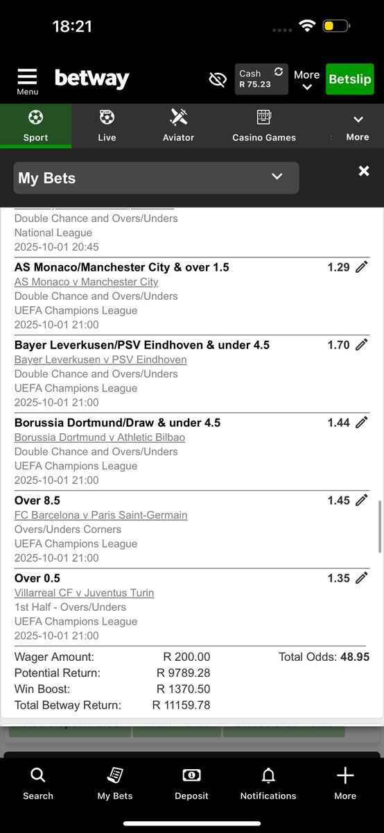 TopG_Punter's tweet photo. UEFA CHAMPIONS LEAGUE BOOM💥💥

JOIN Ⓜ️ONEY TEAM✅
BW15D0E739
BW15D0562D

#Bet responsibly🤝 #BetwayPrem #betway #punter #UEFA #ChampionsLeague #FC26 https://t.co/7duAoRzxAV