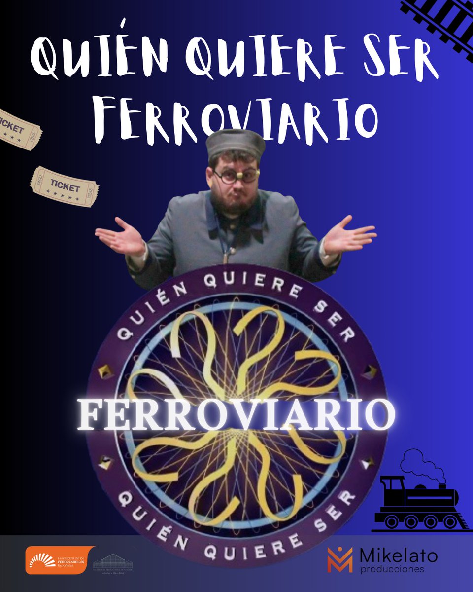 M_Ferrocarril's tweet photo. 📢 Arranca la temporada de #teatro familiar 🎭

🗓️ S (4) y D (5) 
🕧 12:30

🚉 '¿Quién quiere ser ferroviario?'

👉https://t.co/SOxdUv4xBX https://t.co/iboOngDyk1