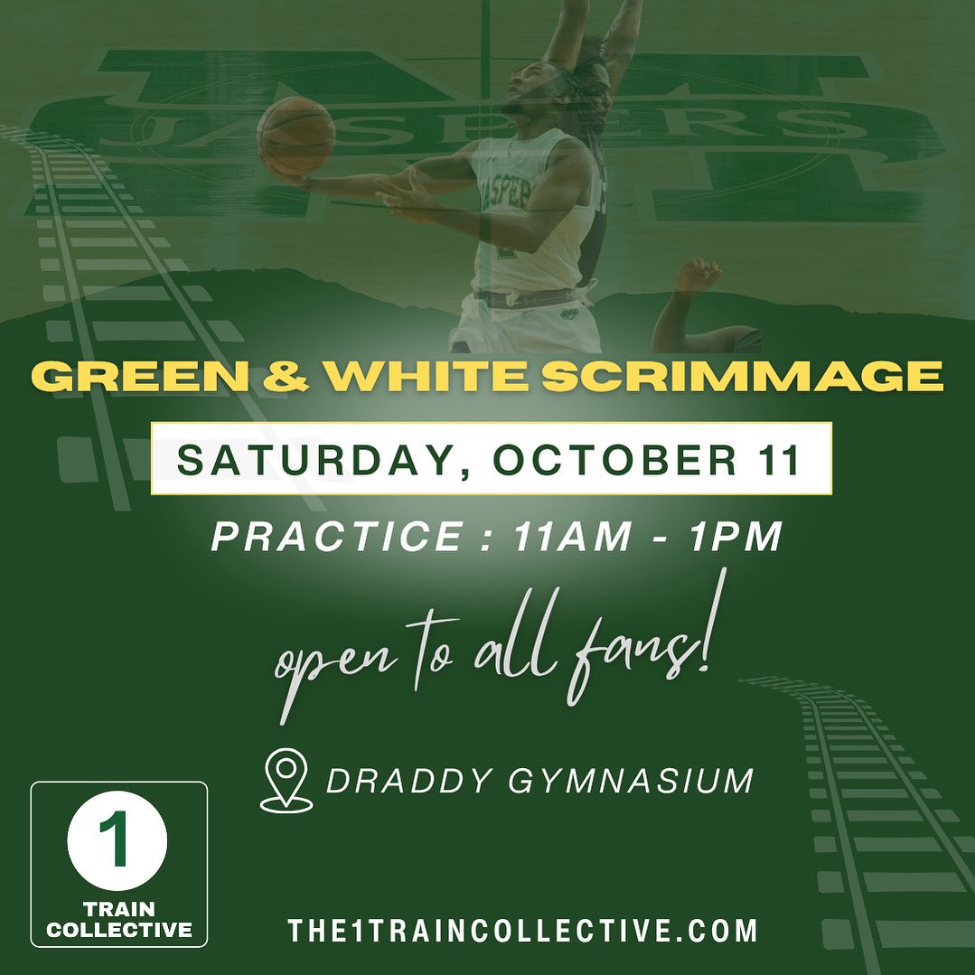 the1traincltv's tweet image. Only 11 days until @JaspersMBB’s Green &amp;amp; White Scrimmage 🔥👊🏻 

The 1 Train invites you to get your first look at the 2025-26 Jaspers ahead of the season opener vs. St. Joseph’s Brooklyn on 11/4! 

#NIL | #1Train | #JasperNation🟢⚪️