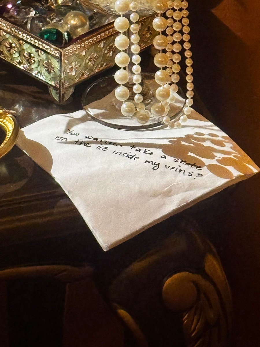 TheSwiftSociety's tweet photo. 🚨| New lyrics from ‘The Life of a Showgirl’ have been revealed 

“You Wanna Take a Skate on the Ice Inside My Veins” https://t.co/igm00iJcHG