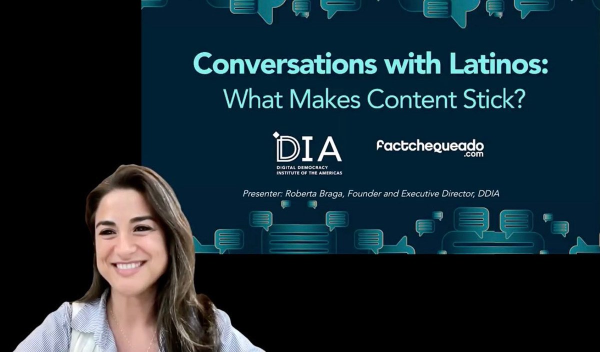 Missed our English briefing? Yesterday we walked through the findings of our study “Conversations with Latinos: What Makes Content Stick?” Watch the recording: youtu.be/cOrpDL41-3I
And don’t miss today’s Spanish briefing at 2 PM ET. Register here: us02web.zoom.us/meeting/regist…