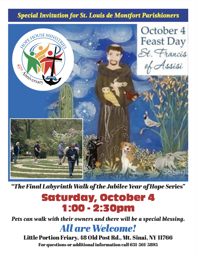 Mark your calendars and bring your pets for a special blessing!