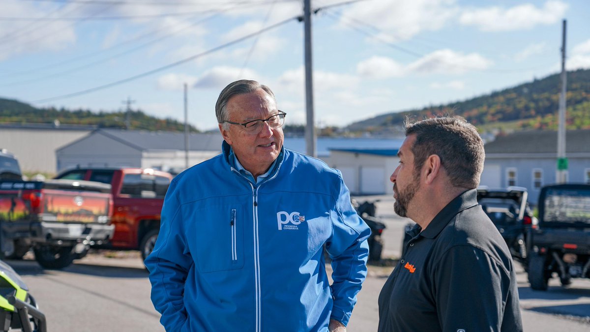 TonyWakehamNL's tweet photo. For 10 years, the Liberals have promised to support small businesses, but business owners are still waiting.

A PC government has a plan, we’ll start by cutting the Small Business Tax Rate to 1% — a 60% reduction. That means these businesses can reinvest, expand, and hire more workers, creating good-paying jobs right here at home.

We’ll also cut red tape. The Liberals earned an “F” from the @CFIBNL for five years straight. We’ll fix that by cutting unnecessary forms, extending business help desk hours, and proactively work to get applications over the finish line.

Today I joined PC candidate @charlespendercb at Rugged Edge in Corner Brook — an outdoor store that shows how one small business creates ripple effects across an entire community. That’s the kind of growth and opportunity we’ll support in every corner of the province.

A stronger future for small businesses means a stronger future for ALL of us.