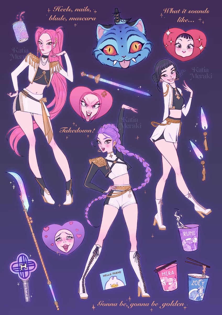 Huntrix golden 🩷💜💛

#KpopDemomHunters