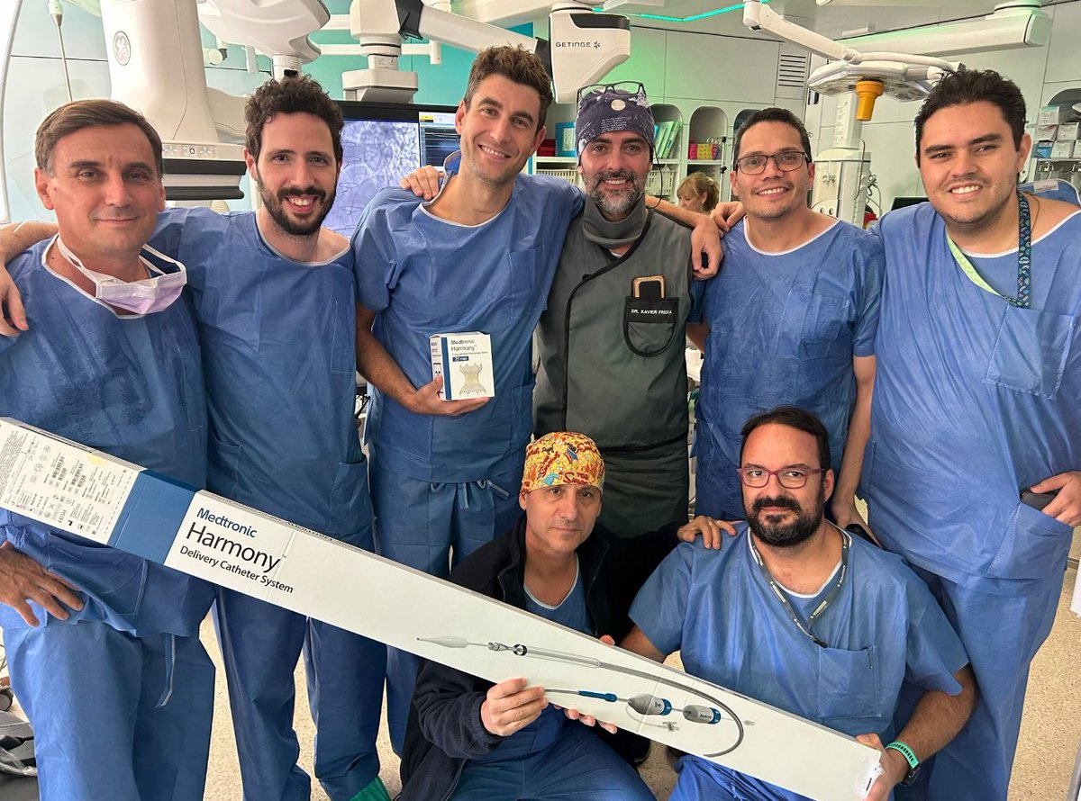 Thrilled to perform the first Harmony valve implantation at <a href="/hospitalclinic/">Hospital Clínic</a>, improving care for ACHD patients. Thanks to <a href="/freixa_xavier/">Xavier Freixa</a>, <a href="/masitges/">marta sitges</a>, <a href="/AnaGarcalvarez2/">Ana García Álvarez</a>, <a href="/Raquel_lunalop/">Raquel Luna</a>, <a href="/pedro_cepas/">Pedro Cepas</a>,<a href="/AnderRegueiro/">Ander Regueiro</a>, Silvia Montserrat  &amp; the whole ACHD team!