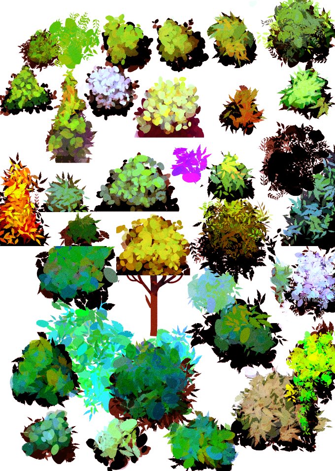 Made a bush brush in Clip Studio Paint 🌿🦚