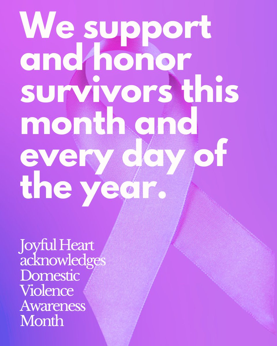 This #DomesticViolenceAwarenessMonth, we acknowledge that healing is an ongoing journey, survivors deserve support, and your joy is worth celebrating. We see you, we hear you, we support you. Wherever you are this month, know that you are not alone. 

#DVAM #supportsurvivors