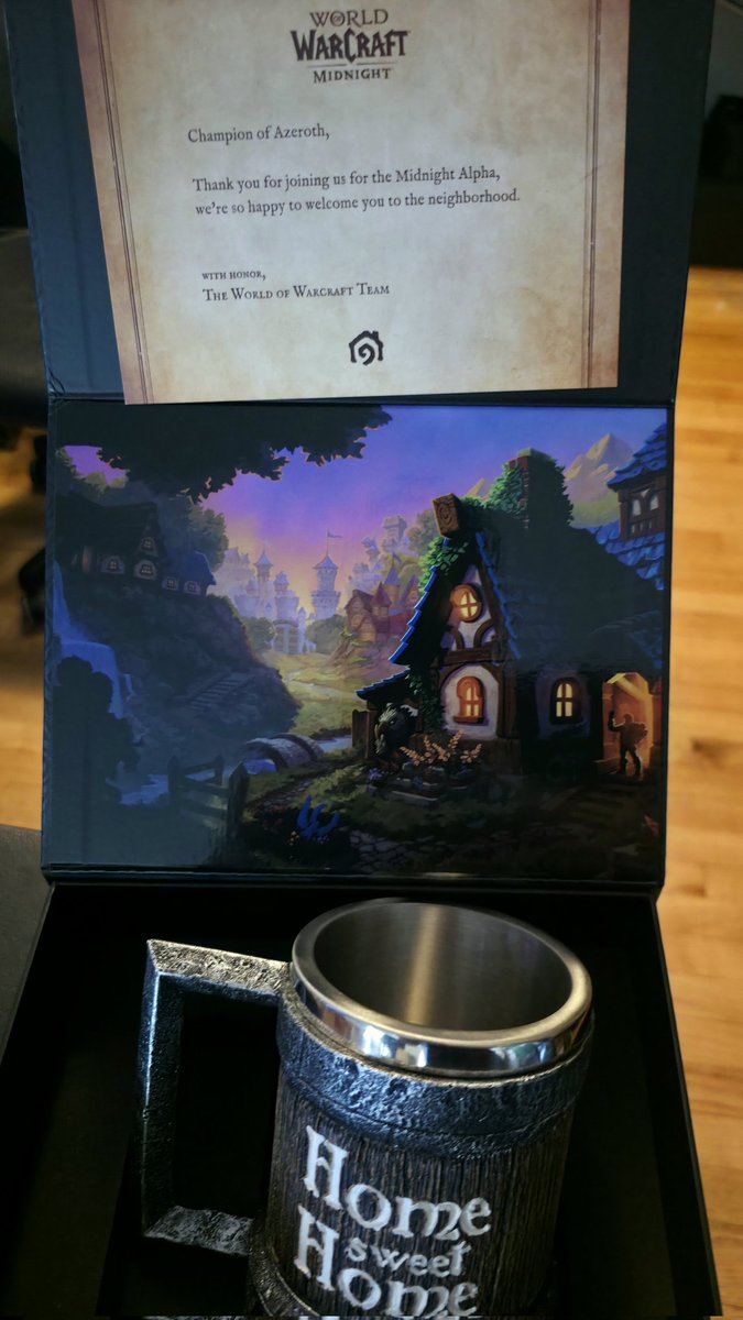 Thanks Blizz for the absolutely beautiful gift to kick off WoW Midnight. I accept!!! Does this make me a #WoW_Partner ??? I just want to build my house bro 💙