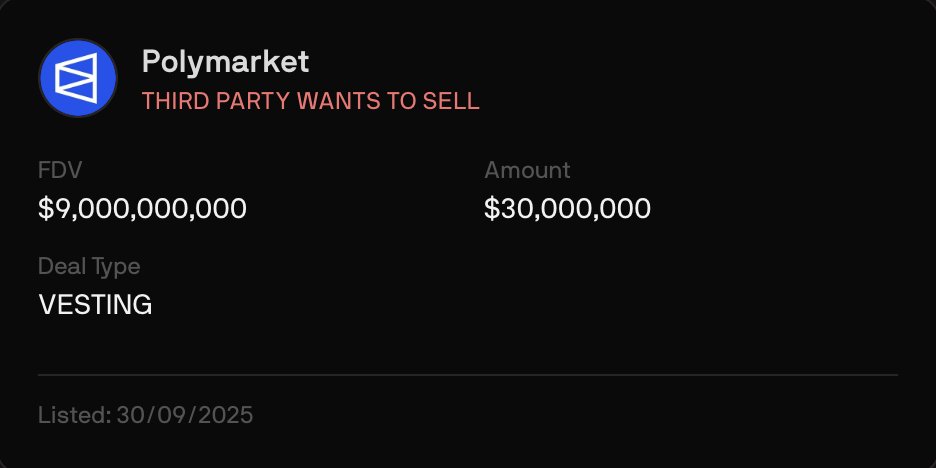 Prediction markets is one of the best use of crypto. The leader right now is <a href="/Polymarket/">Polymarket</a>.

 And thanks to <a href="/legiondotcc/">LEGION</a> OTC dashboard it's just got more interesting regarding speculation of the token.

<a href="/shayne_coplan/">Shayne Coplan 🦅</a> is quietly cooking.