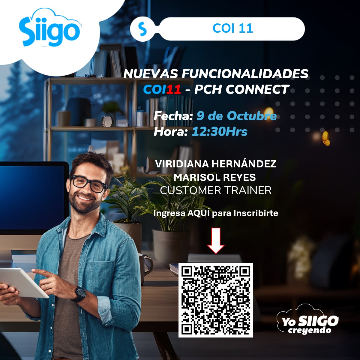 PCH_Connect's tweet photo. 📣 ¡Training de @SiigoAspel, lo nuevo en COI 11 !📊
✨ Impulsa tu operación y domina las actualizaciones
👉 No faltes, regístrate aquí⬇️
https://t.co/bEmVmURgWi
#PCH #SiigoAspel #TrainingDigital https://t.co/cclr7jf5RK