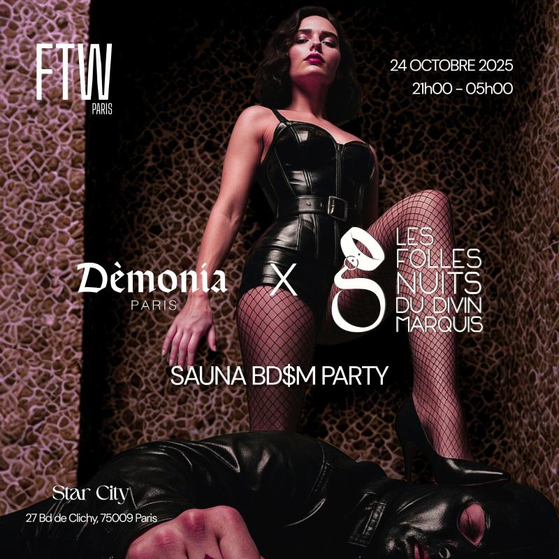 La <a href="/ParisFetishWeek/">Paris Fetish Week</a> innove cette année avec une soirée BDSM dans un club sauna, organisée avec <a href="/NessHarper3/">Ness Harper</a> , la veille de la <a href="/NuitDemoniaoff/">Nuit Demonia</a>
On va avoir bien chaud, entre le hammam et les jeux ! 🔥💧
- Billets sur <a href="/DemoniaParis/">Dèmonia Paris</a>