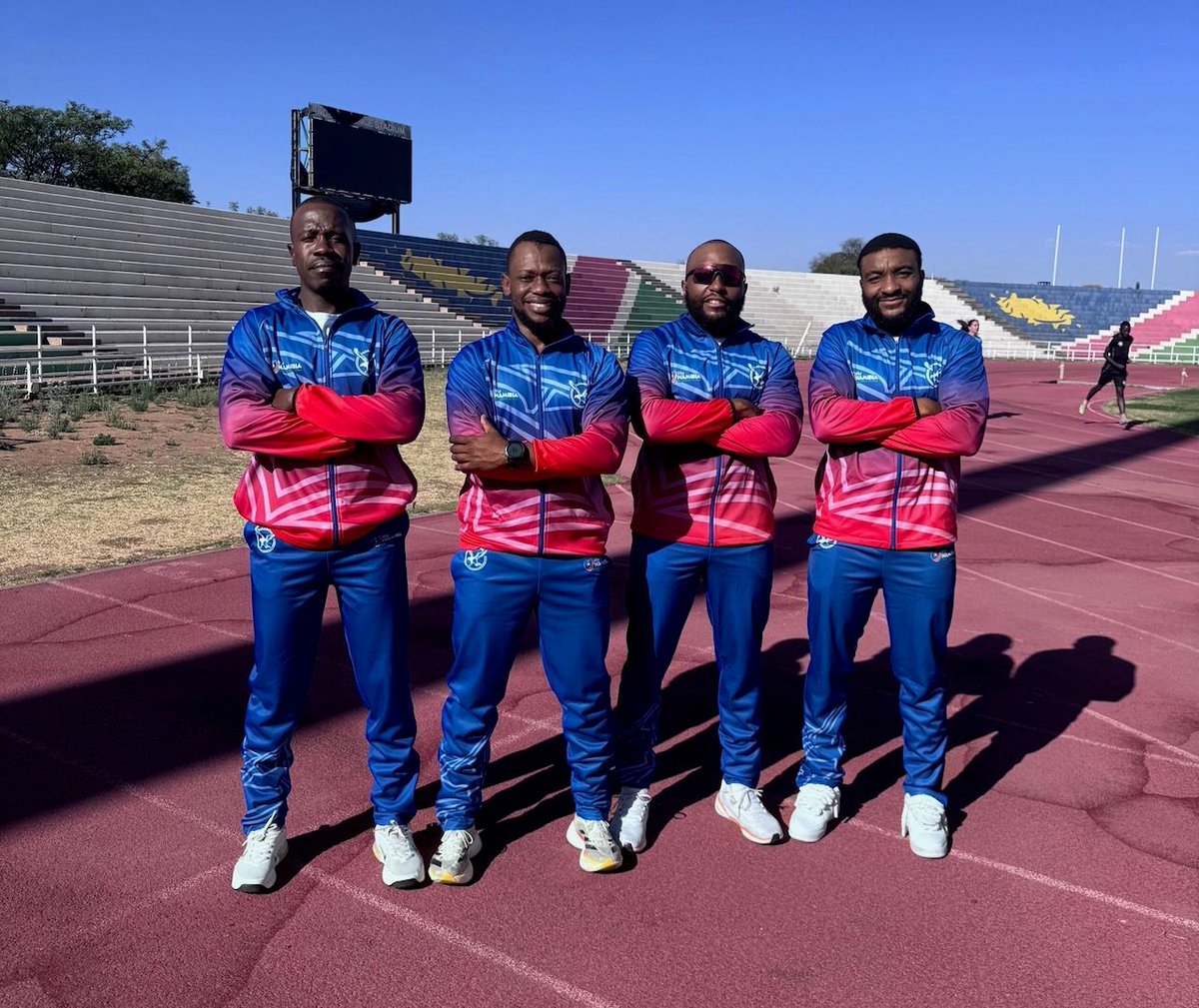 TheNamibian's tweet photo. Four athletes from Windhoek City Runners will compete at the Bank of America Chicago Marathon on 12 October after their application for participation was approved by the Namibia Sport Commission. From left: James Haludilu, Kennedy Haraseb, Silas Iipumbu and Andreas Iipumbu. https://t.co/AsilvNeAHh