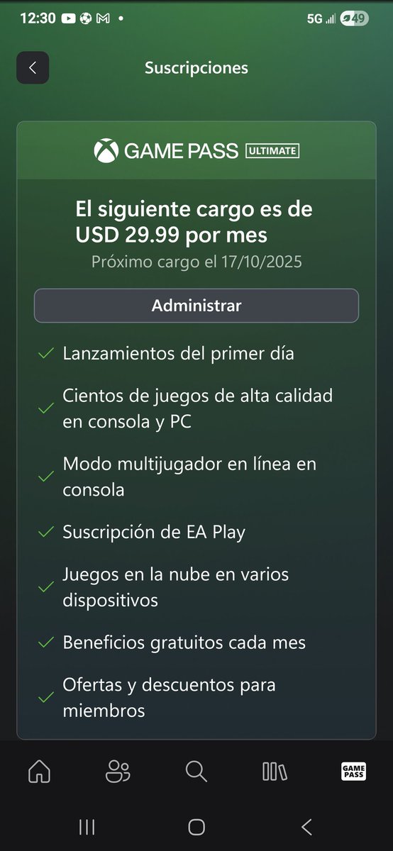 Angelo27K's tweet photo. Después de 5 años con #GamePass toca decir Adiós, no se que se fumaron estos de @Xbox y @Microsoft 🫩 https://t.co/M34rCtMBFy