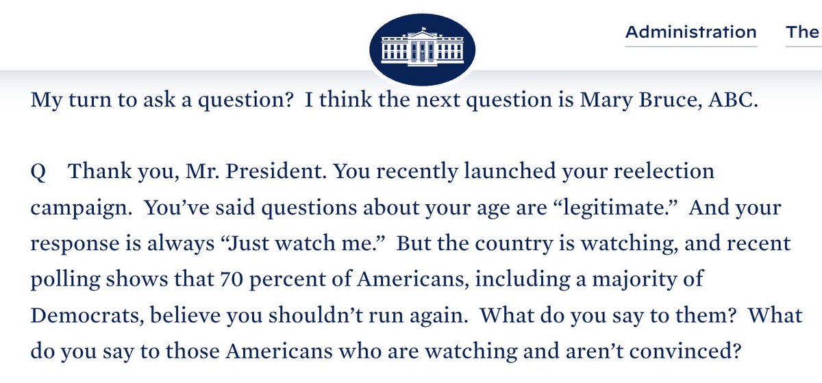 redsteeze's tweet image. The Mary Bruce Notecard is from the same event as the Courtney Subramanian notecard. She was first (question 1), Won Junghee from MBN was second, and @marykbruce  was 3rd, hence the &quot;question 3&quot; on her notecard. 

So several reporters submitted their questions to the White House…