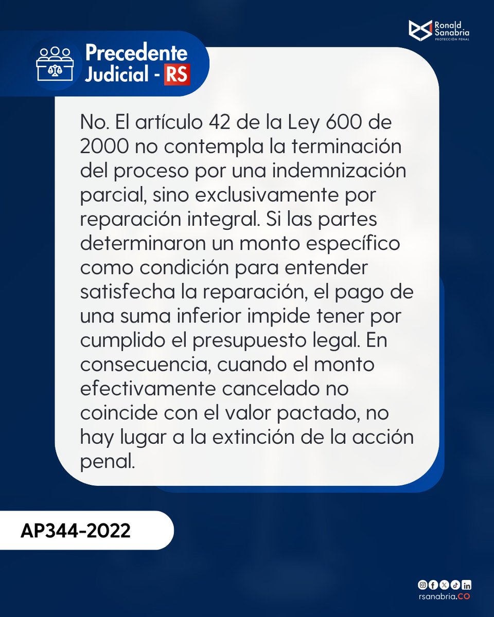 RsanabriaCo's tweet image. 📌 Consulta en nuestra web las providencias que marcan la pauta en este tema y profundiza en cada caso.

rsanabria.co/2025/10/01/ext…

#PrecedenteJudicial #ExtinciónDeLaAcciónPenal #ReparaciónIntegral #DerechoPenal