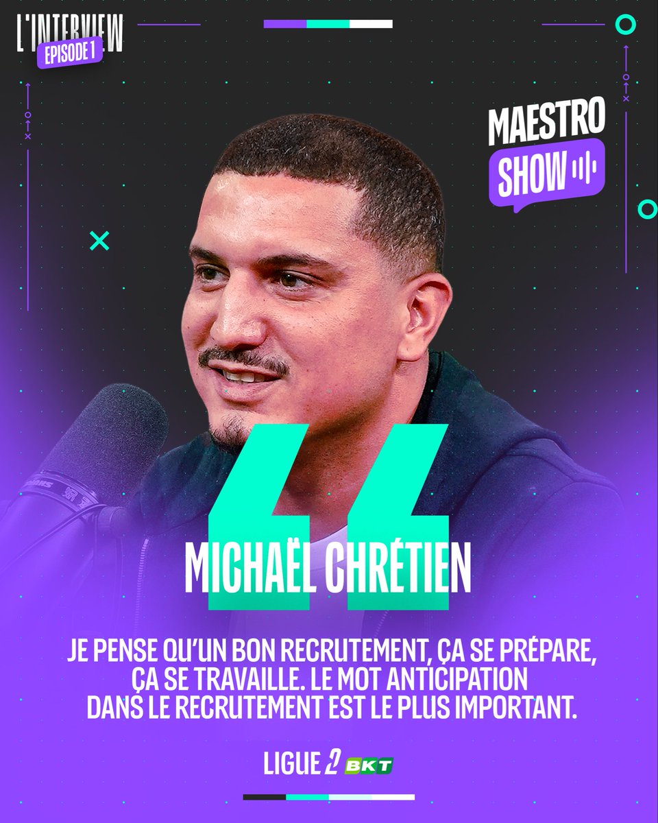 Ligue2BKT's tweet photo. LE MAESTRO SHOW EST DE RETOUR 🚨

Pour lancer la 2e saison, on a reçu Michaël Chrétien, figure emblématique et aujourd’hui directeur sportif de l’@asnlofficiel.

📲 Restez connectés ! https://t.co/mEcSa3Lxlg