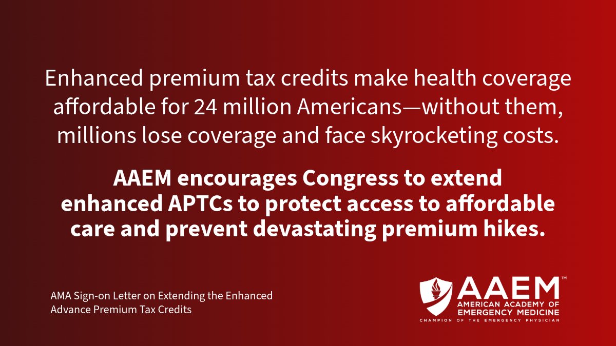 aaeminfo's tweet image. Millions could lose coverage if Congress fails to extend enhanced premium tax credits. Premium hikes are coming unless action is taken now. 👉 Protect affordable care.
🔗 Full statement: bit.ly/4nFKOpV
📞 Call Congress: congress.gov/contact-us

#HealthCareAccess #APTC
