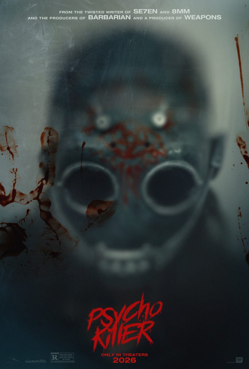 Official poster for PSYCHO KILLER from Se7en writer Andrew Kevin Walker, which centers on a satanic slasher whose "mental depravity and sinister agenda is more twisted than anyone could have imagined."