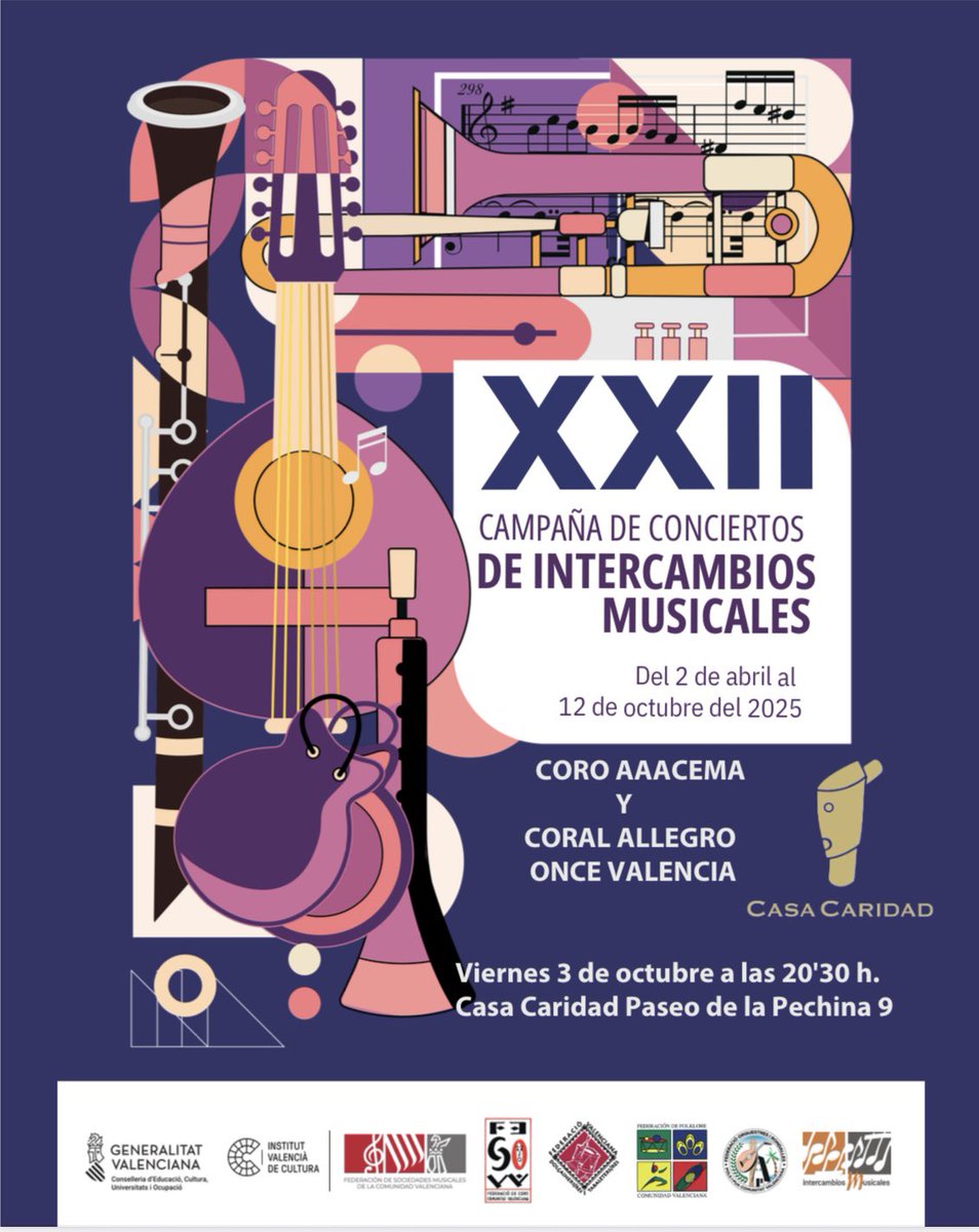 Este viernes celebramos la segunda parte del intercambio entre el <a href="/coroAAACEMA/">coro AAACEMA</a> y la <a href="/coralallegro11/">Coral Allegro</a> Realizaremos el concierto en <a href="/CasaCaridadOng/">Casa Caridad</a> 20:30 horas #cantarmola #intercambios Paseo de la Pechina 9