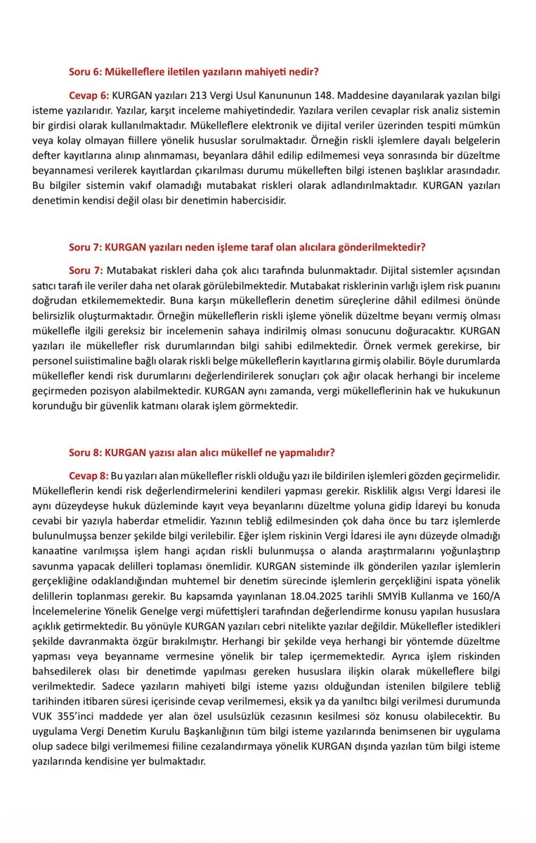 _HakanDegrmenci's tweet photo. SORU ve CEVAPLARLA KURGAN

Aşağıda yer alan soru ve cevaplar yeni dönem stratejisi ve politika bileşenlerine yönelik olarak mükellefler ve meslek mensupları tarafından sıklıkla sorulan soruları temsil etmektedir. TÜRMOB ve
TOBB ile birlikte gerçekleştirilen toplantılarda yöneltilen sorular ile farklı mecralardan gelip sıklık arz eden sorular derlenerek cevaplanmaya çalışılmıştır. KURGAN yazılarının düzenlenmeye başlanmasıyla KURGAN soruları ağırlık kazandığından bu soruların cevaplanmasına öncelik verilmiştir
#KURGAN #SMMM #vergi