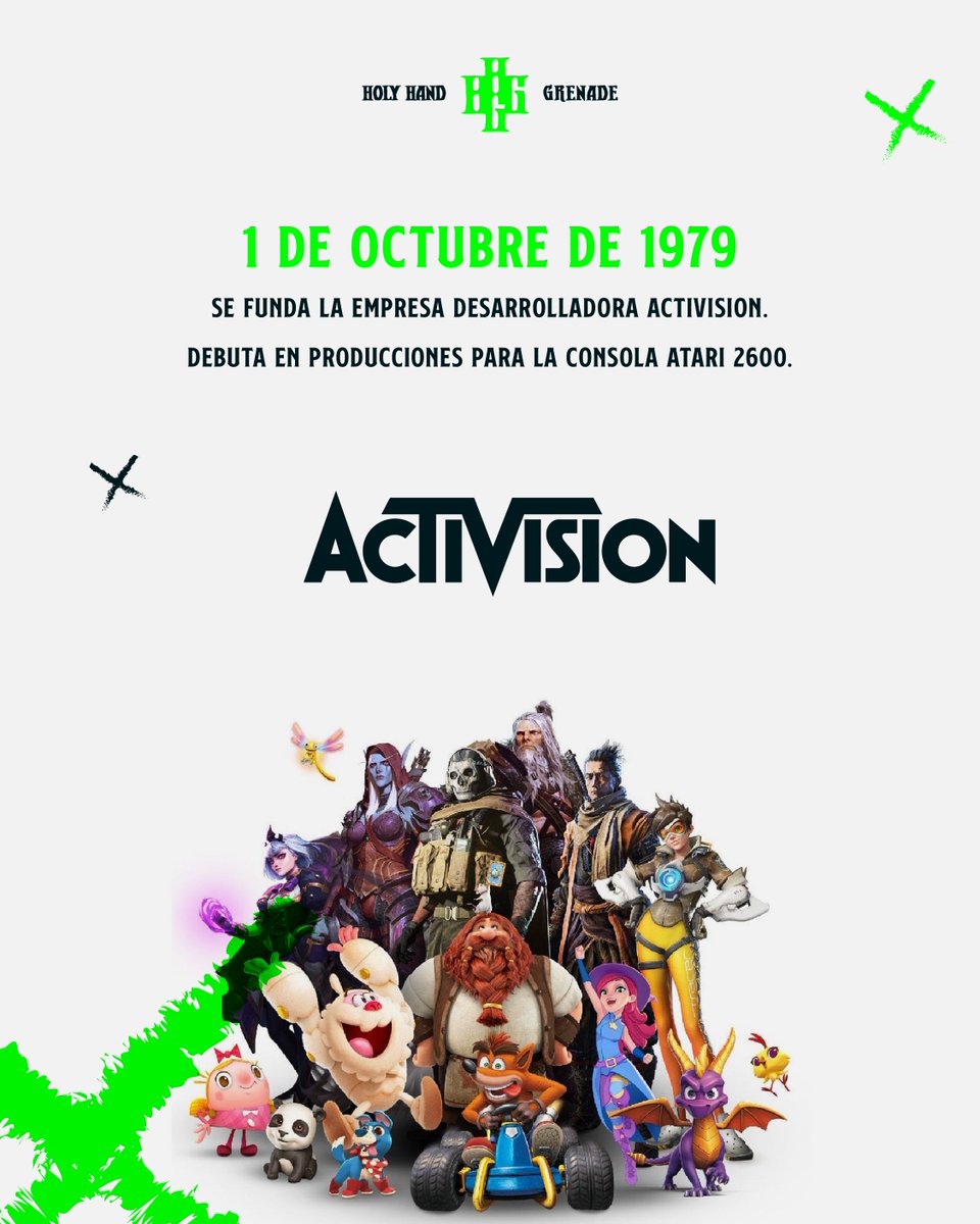 THEHHGGS's tweet image. 46 años de historia y aventuras, Máximo respeto para ACTIVISION. 💣⚔️🎂🔥

#hhggames #videogames #funforeveryone #anniversary