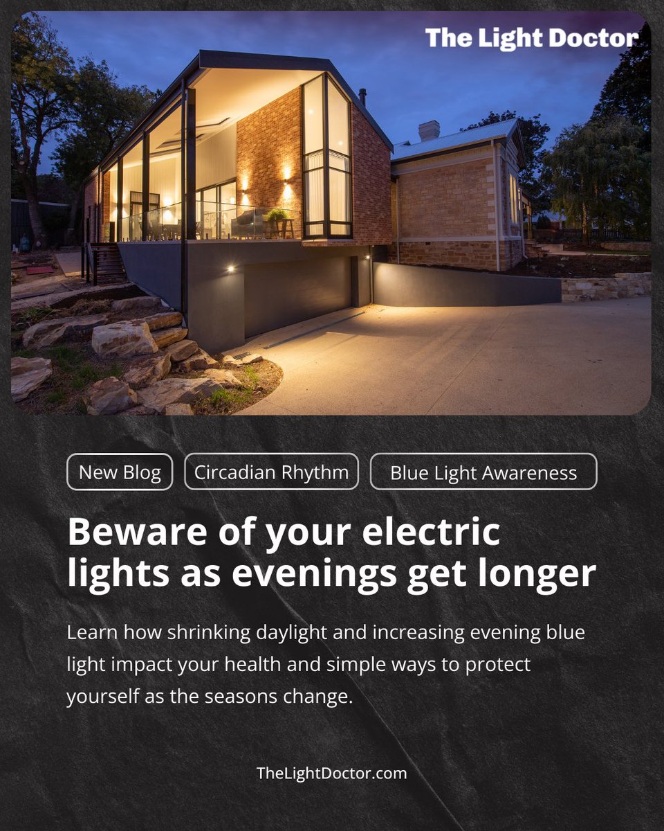 Did you know the amount of daylight you get and the blue light you’re exposed to at night could be quietly impacting your health? 

As the days get shorter and evenings longer, most of us spend nearly all our time indoors under artificial lighting without realizing the risks.