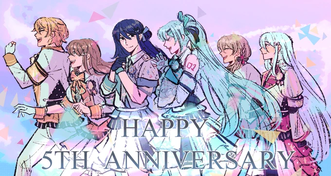 Happy 5 years !!!!! #prsk_FA #プロセカ5周年