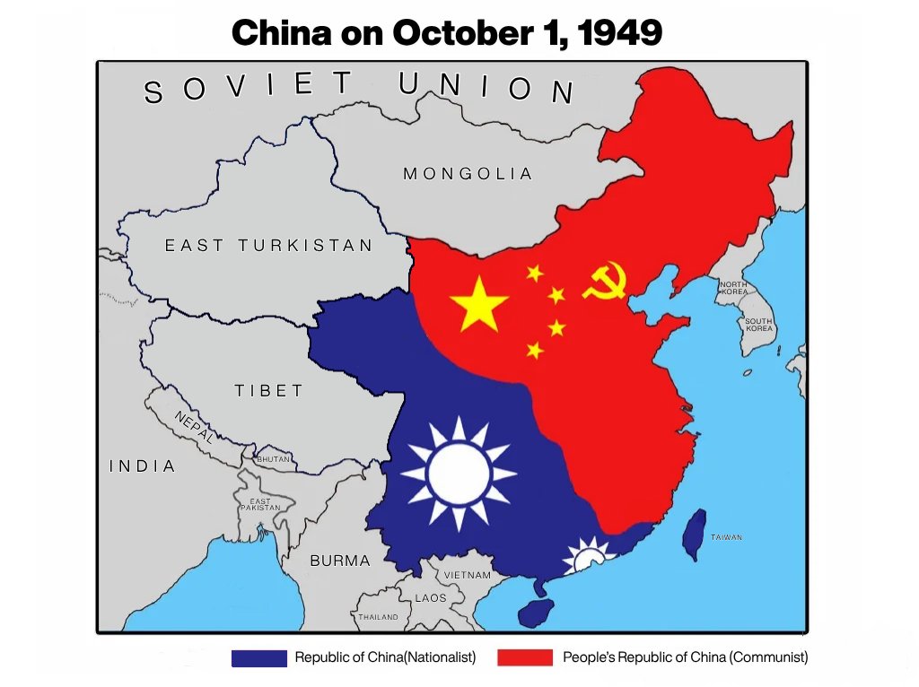 Salih Hudayar (@salihhudayar) on Twitter photo 🚨 76 years ago, when the #CCP declared the "People's Republic of China (PRC)," #EasTurkistan and #Tibet stood free. Their independence was stolen through invasion & occupation by the #PRC. East Turkistan and Tibet are not part of China. Their independence must be restored. 🚨 76 years ago, when the #CCP declared the "People's Republic of China (PRC)," #EasTurkistan and #Tibet stood free. Their independence was stolen through invasion & occupation by the #PRC. East Turkistan and Tibet are not part of China. Their independence must be restored.