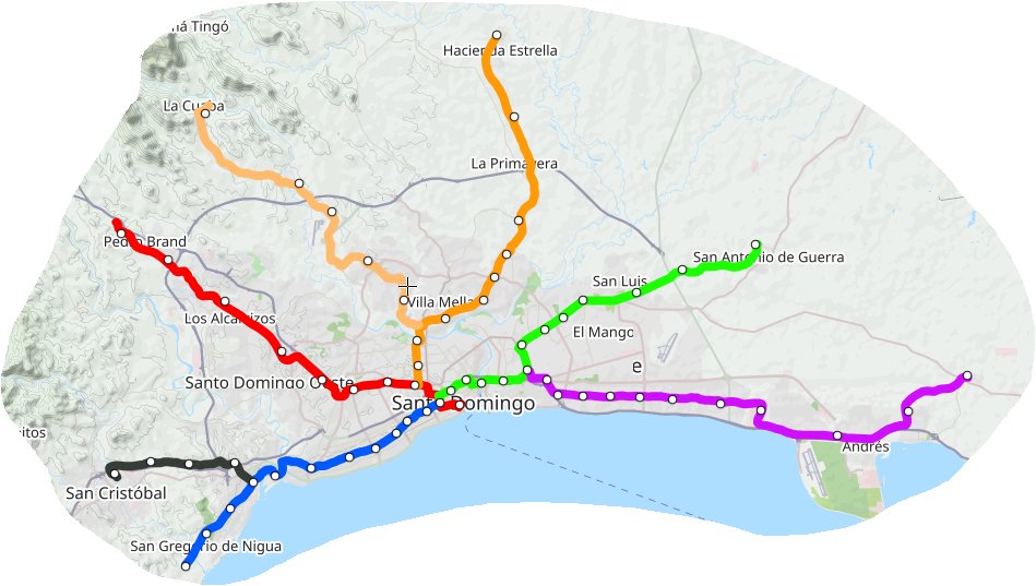 PLAN DE SISTEMA FERROVIARIO DEL SANTO DOMINGO METROPOLITANO
Frente a la impetuosa necesidad de un mejor transporte de los ciudadanos en una sobrepoblada ciudad, que ya adolece de fuertes atascos y hacinamiento, vengo a mostrar mi propuesta: ferrocarriles.