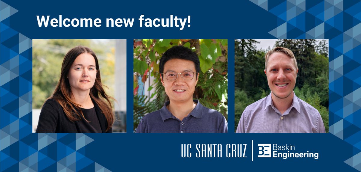 BaskinEng's tweet photo. Join us in welcoming three new faculty to #BaskinEngineering for the 2025–26 academic year! They bring expertise in #AI, #machinelearning, #security, computational biology, and more—helping to mentor the next generation of engineers. https://t.co/LHKX1aUe2n