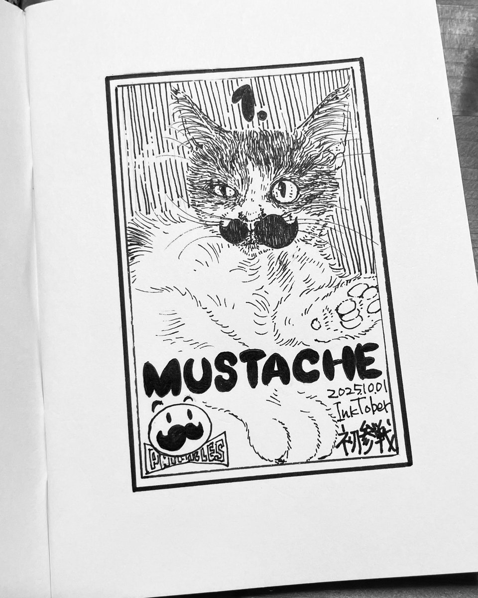 kaorun1414's tweet image. 初参戦🖤
#Inktober
#Inktober2025  #inktober52