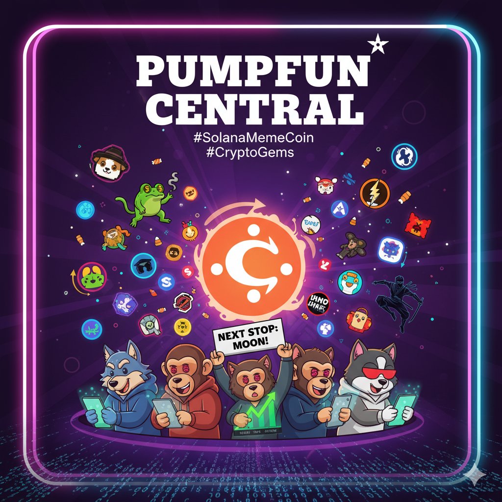 pumpfuncentral's tweet photo. 🚀 Welcome to PumpFun Central! 🚀 Your ultimate hub for discovering the next 100x #SolanaMemeCoin gems and making those legendary gains!

Tired of endless scrolling? We curate the hottest launches, spotlight hidden potential, and bring you the freshest #memecoins #MemeCoinSeason https://t.co/HRq12eKFRZ