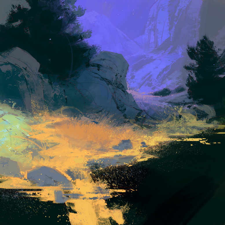 Had fun with the electric purple.