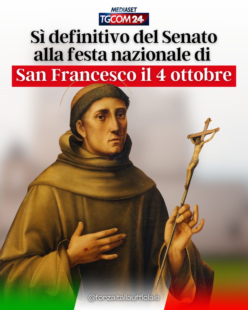 A 800 anni dalla composizione del Cantico delle Creature e in ricordo della morte di San Francesco d’Assisi, il 4 ottobre sarà da quest’anno festa nazionale.

Non è una legge semplicemente simbolica: con questa decisione valorizziamo concretamente le radici cristiane dell’Italia.