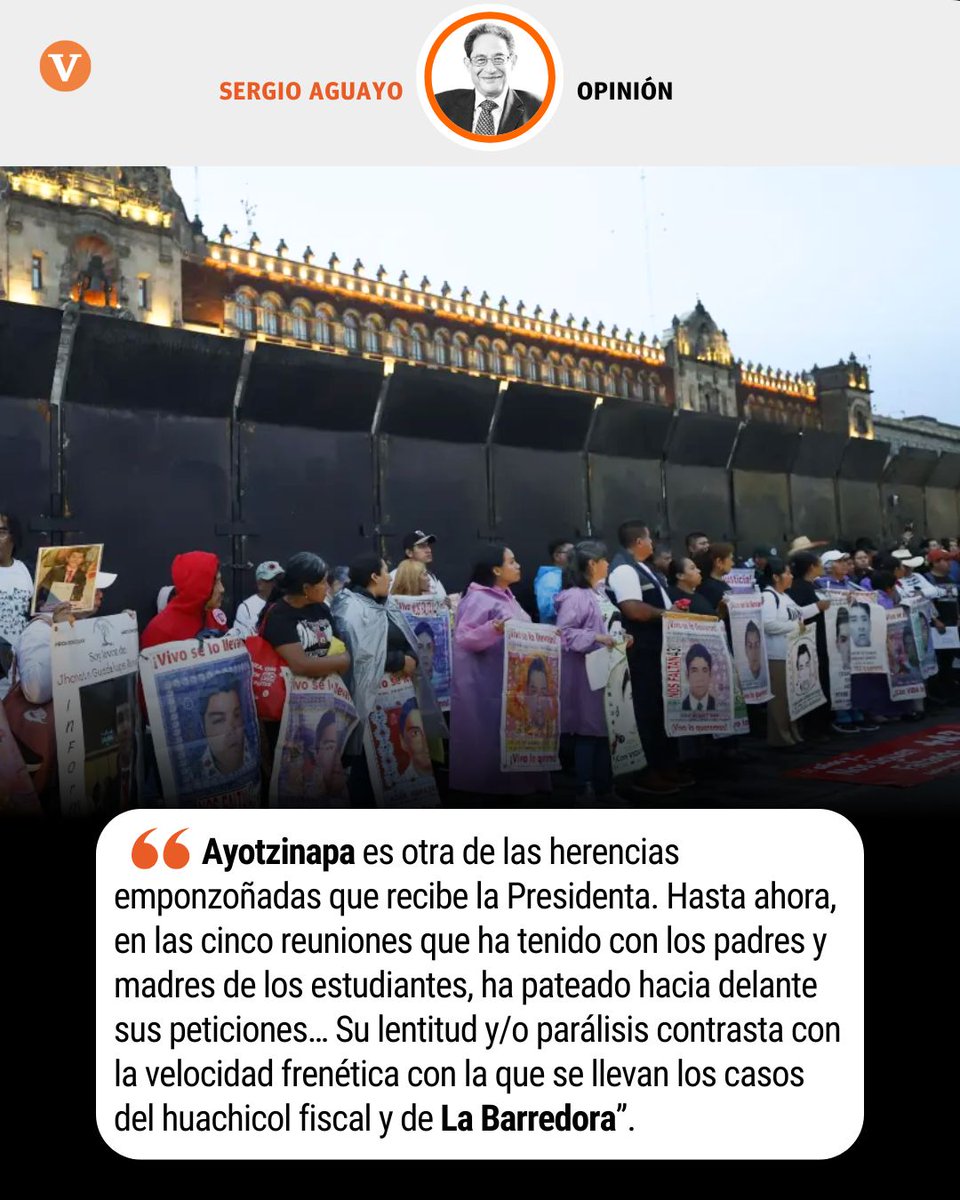 #Opinión #México | 💭 Sergio Aguayo (<a href="/sergioaguayo/">Sergio Aguayo</a>), en la columna de hoy, dice que el caso de los 43 normalistas es otra de las herencias emponzoñadas que recibe la Presidenta. 👀👇
vanguardia.com.mx/opinion/ayotzi…