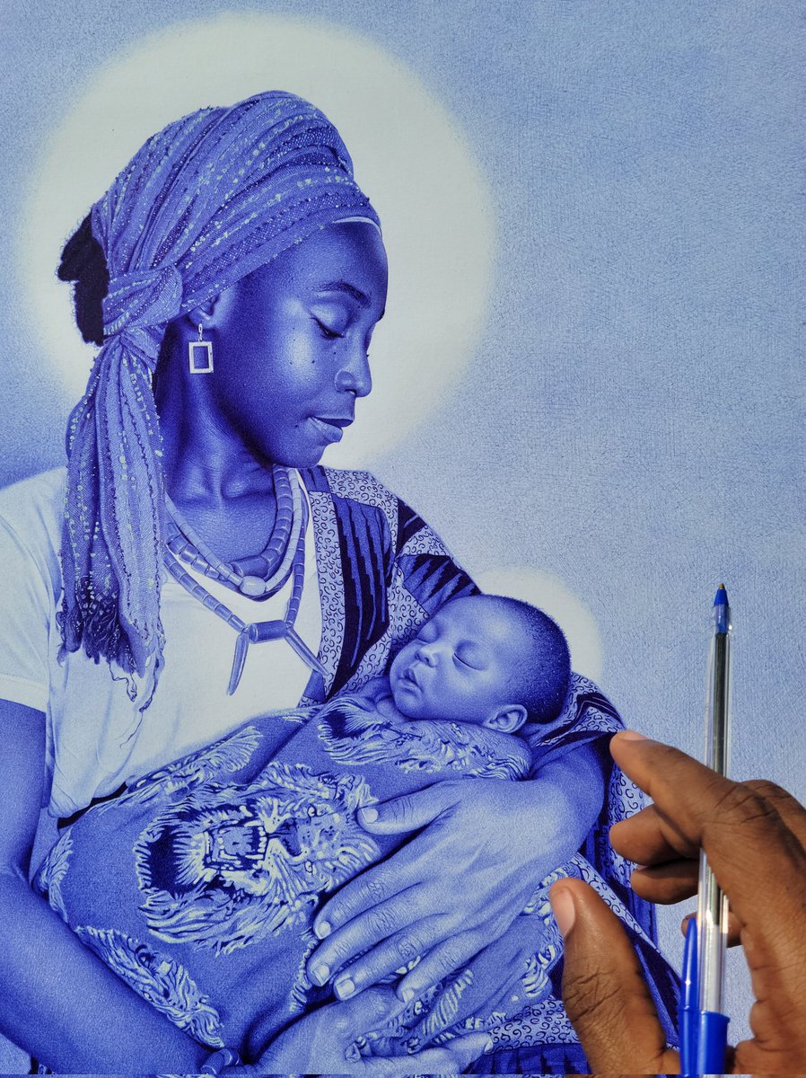 viktor_arts_'s tweet photo. The Madonna speaks in every tongue; today, she wears Igbo.
.
#IgboMadonna #drawing #Igbo #afrocentricart https://t.co/CO1dmskHJK