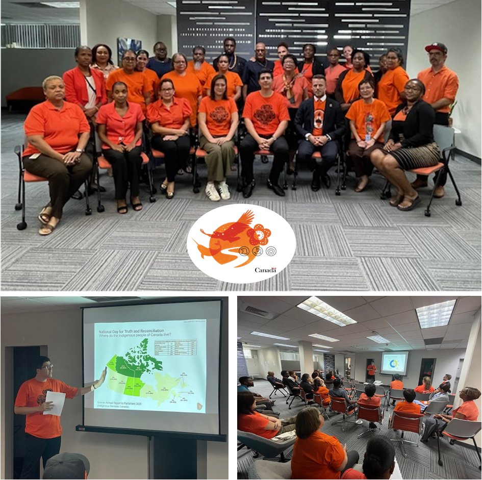 CanadaTandT's tweet image. Our team took time to reflect on the National Day for Truth and Reconciliation through a powerful presentation by an Indigenous colleague. 

The session was eye-opening and deeply meaningful. 🧡 

#TruthAndReconciliation #NDTR 

@canadafp @gcindigenous @mccdtt