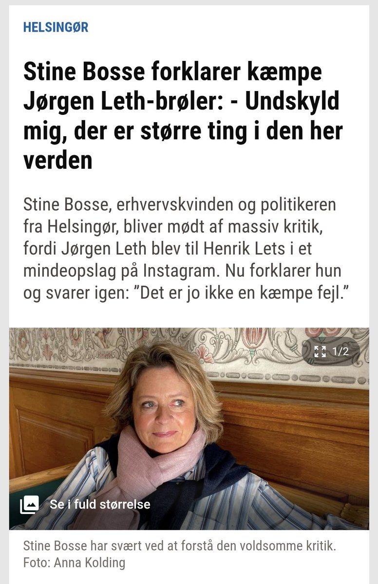 Der er større ting i verden, ja.

Men jo, det er en kæmpe fejl. 

<a href="/BosseStine/">Stine Bosse / Christine</a>