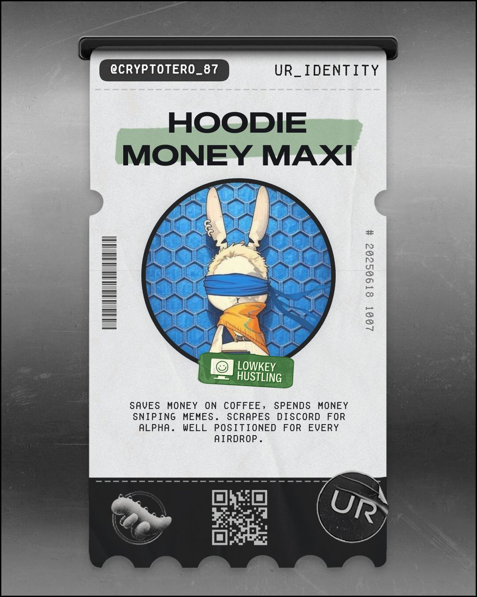 Just claimed my UR IDENTITY 🧾

Take the quiz → reveal who UR

@UR_Global is launching soon, join the community.