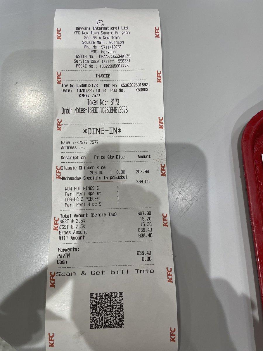 indianbelieve's tweet photo. @KFC_India need to improve quality of the chicken fries. Your store at KFC NEW TOWN SQUARE GURGAON fries are stale, smelly, undercooked. https://t.co/aBfZtOUDgs