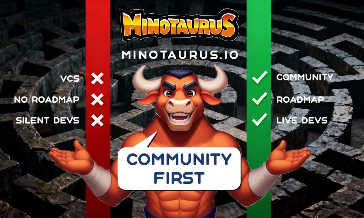 ❌ VC-backed projects
✅ Community-first Minotaurus

This is Web3 done right &gt;&gt;&gt; minotaurus.io/?utm_source=mi…