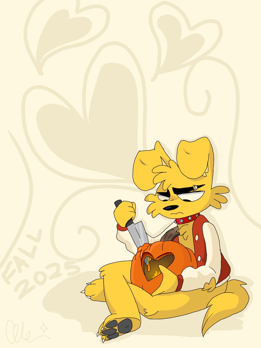 ColeUfology's tweet photo. Happy October my shmungles <3 
#Zoophobia #art #zoophobiarusty #furry #furryart #vivziepop #paw #paws #heart #October #fall #Autumn #pumpkin https://t.co/chx1R4T6rN