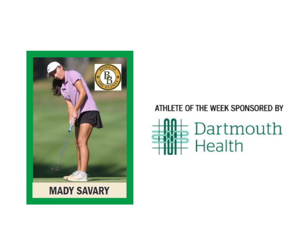 ConMonitorNews's tweet image. Athlete of the Week: Mady Savary, Bishop Brady
ow.ly/J3pK50X4Uuo
Sponsored by Dartmouth Health