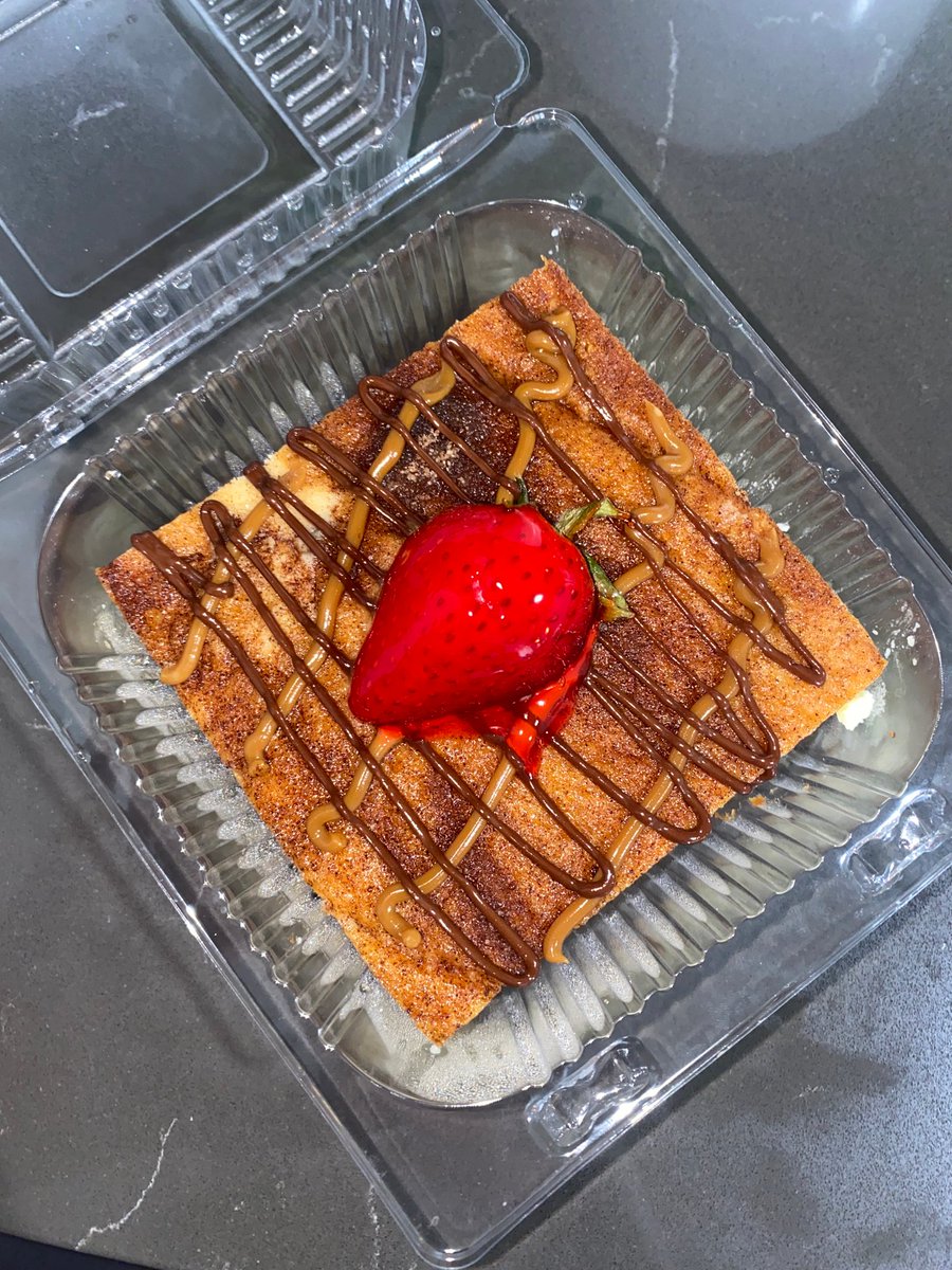 Fall for the sweet allure of our new dessert! 😍🍰 Let your taste buds tango with our strawberry churro cake today at Now Make Me A Sandwich. Satisfaction in every bite! 🍓🎂 #StrawberryChurroCake #TasteTheMagic #NowMakeMeASandwich