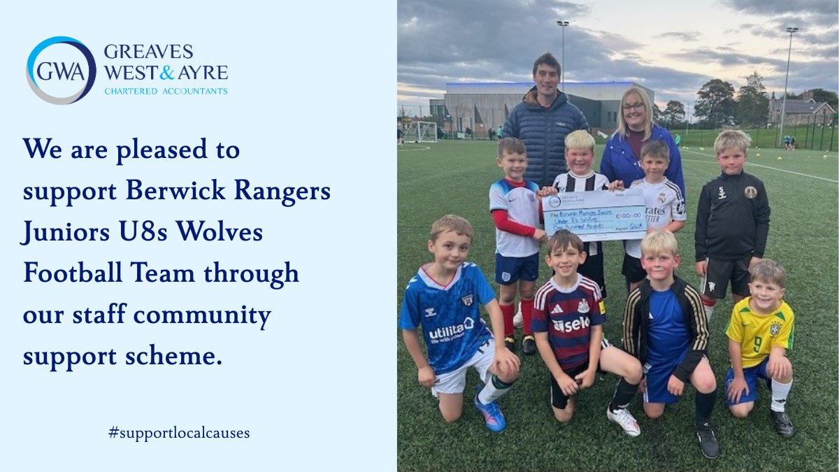 GreavesWestAyre's tweet photo. Berwick Rangers Juniors U8s Wolves Team are the latest recipients of our staff community support scheme, nominated by Catriona Robertson and James Patterson. 

The funds will be used for kits and supplies for the year.

Good luck for the season ahead!

#supportlocalcauses https://t.co/cFFu8VUBq1