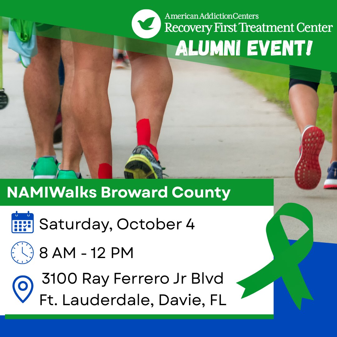 Hey Recovery First Alumni! 💙 Join us for NAMI Walks Broward County this Saturday! 🏃‍♀️✨ Fun, fellowship &amp; fitness—all for a great cause. 📆 Oct 4 | ⏰ 8 AM | 📍 NSU Ft. Lauderdale. Register: loom.ly/IWjw6Vg 

#WeRecoverTogether #NAMIWalks2025
